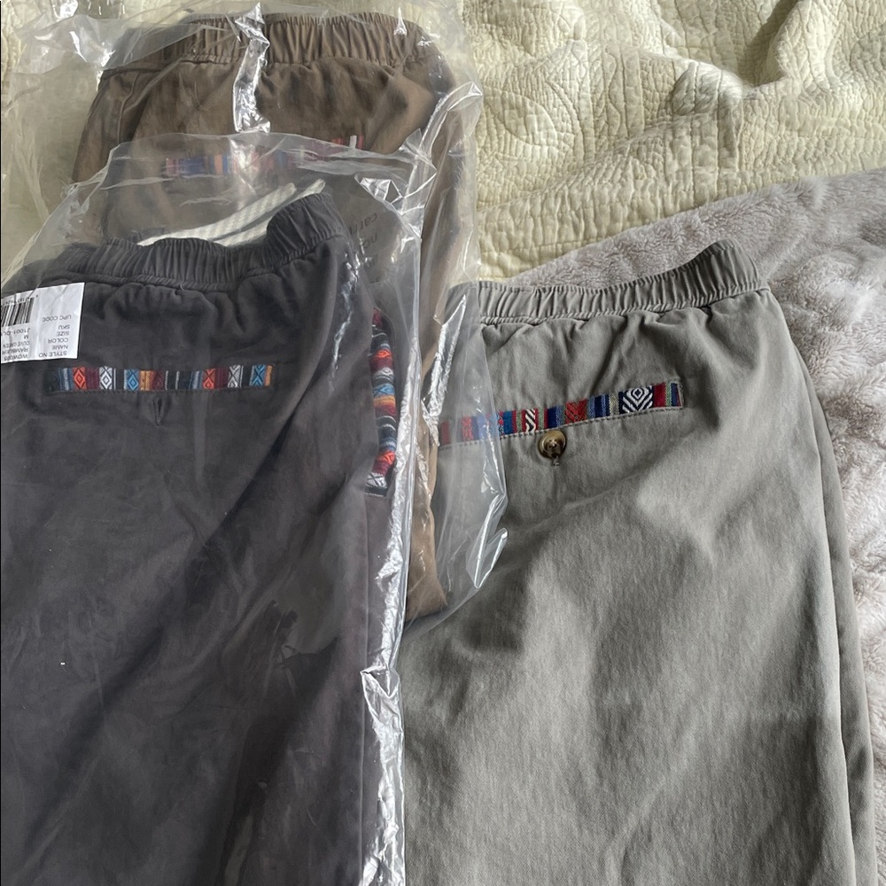Gray Joggers with Patterned Accents